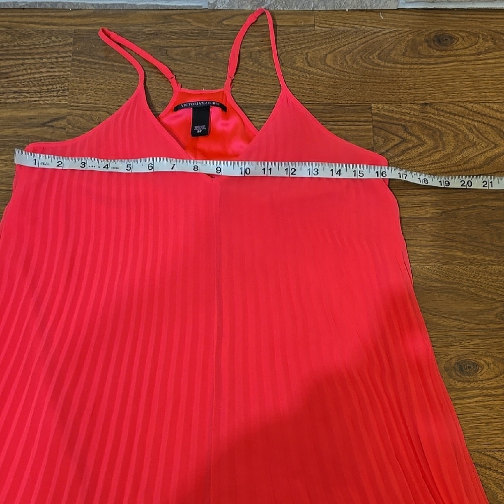 VICTORIA'S SECRET PINK Pleated MAXI Dress SLEEVELESS RACER BACK Knife Pleat - Picture 2 of 7